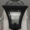 Emliviar 22 Inch Outdoor Post Light, Farmhouse Vintage Outside Pole Light for Yard, Aluminum with Seeded Glass, Black Finish, XE266P BK