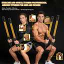 Heavy Duty Ropeless Battle Ropes 4.0, Portable Steel Core Exercise Ropes for Home Gym & Outdoor, Anti-Slip Ergonomic Handles for Strength Training, HIIT & Full Body Workout | Ideal for Men & Women