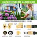 Upgraded 50FT Expanding Garden Hose with 10 Pattern Spray Nozzle,Lightweight Flexible Water Hose 50 FT,No-Kink Hose with 3/4" Brass Fittings,Burst-Resistant Durable Hose for Outdoor Yard Lawn Car Wash