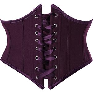 Scarlet Darkness Women's Corset Belt Renaissance Corset Lace Up Underbust Boned Waist Belts, 8