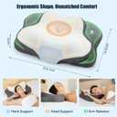 Ergonomic Cevical Pillow for Neck Pain Relief, Contour Memory Foam Neck Support Pillow for Side, Back and Stomach Sleeper