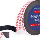 10 Feet x1/2 in Magnetic Tape Strips Roll with 3M Adhesive Backing, Flexible Sticky Magnet Tape for Lightweight Craft DIY Projects, Whiteboards and Fridge Organization (0.06" Thick)