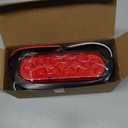 RUNHWEE Led Trailer Lights Kit, 2Pcs 6" Oval Tail Lights 10 LED Marker Lights Brake Lights Stop Turn Side Utility Tail Lights Waterproof Hitch Light for Truck Trailer RV Boat, Red