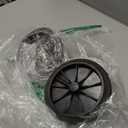 2-Pack 10x1.75 Solid Rubber Wheel Assembly，1-3/4”Centered Hub with 5/8”Axle Bore Hole,10 Inch Ribbed Tread Wheel for hand trucks Utility Carts