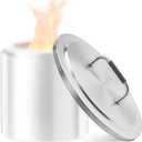 Stainless Steel Fire Pit Lid for Solo Stoves Bonfire, Portable Outdoor Fire Pits Round Lid with Heat Resistant Safe Handle, Camping Backyard Stove Cover Lids Accessories for Solo Stove Bonfire 19.5"