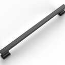 Amerdeco 6 Pack Matte Black Cabinet Hardware - 11.3 Inch(288mm) Hole Center Kitchen Cabinet Handles for Bathroom & Dresser Pulls ZH00013