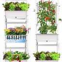 Hydroponics Growing System,AOONEG 42Pods Indoor Herb Garden with LED Grow Light,Hydroponics Growing System Kit with Automatic Timer,Pump System,Adjustable Height (No Seed,Glossy White, 3Layer-42Pods)