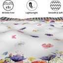 Colorful Floral Tablecloth - Spring Summer Flowers Round Table Cover 60 Inch for Kitchen Holiday Picnic Party Dinner Room Outdoor Decor Buffalo Plaid Wildflower Multicolor
