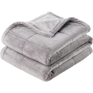 Berkshire Blanket Suedemink & Loftmink Quilted Blanket, Ultra-Soft Reversible Fleece Blanket, Lightweight & Warm, Ideal for Couch, Sofa & Bed, All-Season Comfort, Chateau Grey, 90 in  108 in