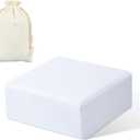 TOPPURE Travel Cube Memory Foam Pillow for Side Sleepers, Cervical Pillow for Neck and Shoulder Pain Relief, Washable Pillowcase, White(Travel-12"x12"x5")