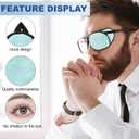 Nuanchu 6 Pcs Silk Eye Patches for Adults Kids Men Women Lazy Eye Amblyopia Soft Glasses Patches for Left or Right Eyes Cover(Novel Color)