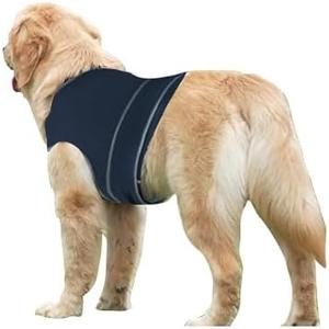 Uadonile Dog Anxiety Shirt,Dog Anxiety Jacket Calming Vest for Thunderstorm,Travel,Separation, Calming Coat Wrap for Dogs, Pet Stress Relief Anxiety Jacket (Dark Blue, XX-Large)