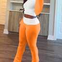 Nimsruc Lounge Sets For Women 2 Piece Outfits Fall Comfy Tracksuits (Orange, S)