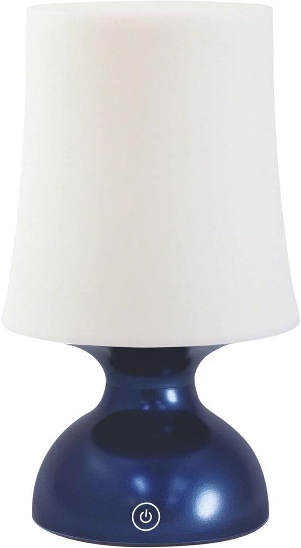 Bedside Lamp, Nursery Night Light for Babies Breastfeeding and Sleep aid, Touch Control Table Lamp for Bedroom, Blue and White Lamp, Cordless Table Lamp, Blue