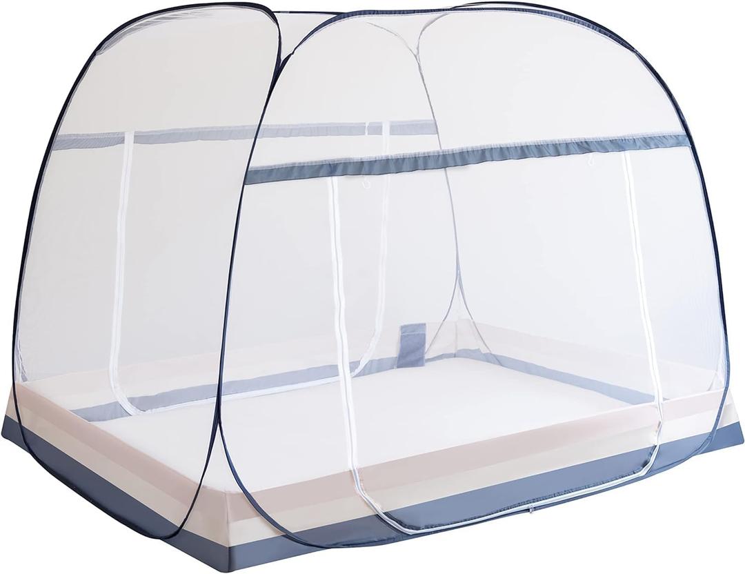 Pop Up Mosquito Tent,Portable Design with Sealed Netting Bottom & Instant Foldable Frame | Indoor/Outdoor Use for Kids & Adults | Compact Travel Bag (L78 xW71 xH65)