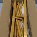 6FT Wedding Arch Backdrop Stand and Beige Arch Cover, Beige Spandex Fitted Backdrop Cover and Gold Wedding Arch Frame for Birthday Party Wedding Ceremony Bridal Baby Shower, Parties Decoration.