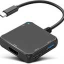 vienon USB C Hub HDMI Adapter, 4-in-1 USB C to HDMI 4K Adapter with PD 100W, USB 3.0 5Gbps for MacBook, iPad Pro, XPS, Surface, TV Dock Station for Switch/Steam Deck Dock