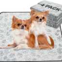 Qeils Reusable Puppy Pads, 4 Pack Washable Pee Pads for Dogs, Non Slip Wee Wee pad, Absorbent and Leakproof Training Mats for Potty, Crate, Playpen, Bed, Sofa, 30"x 34"