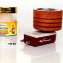 Bhimseni Camphor Incense Burner - Electric Aroma Karpuram Diffuser with 100gm Camphor (Brown)