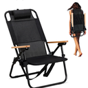 VINGLI Premium Lightweight Backpack Beach Chair with 4-Position, Cup Holders, Textilene Beach Chair for Adults, Camping Chairs Outdoor
