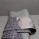 Anti Fatigue Kitchen Mat 2PCS,Boho Dahlia Floral Kitchen Rugs Non Slip Rubber Backing,Waterproof Farmhouse Kitchen Mat for Floor,Cushioned Standing Mat for Office,Laundry,Sink,Desk,Multi Cyan (17.3" x 47 "+ 17.3" x 29 "--0.47 inches, Bluish Blue)