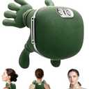 Cordless Shiatsu Neck and Shoulder Massager with Heat - 4D Deep Tissue Kneading Massager for Pain Relief, Rechargeable Electric Back Massager - Green