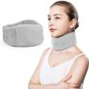 RESTCLOUD Neck Brace for Neck Pain and Support, Neck Support Brace, Adjustable Cervical Collar, Gray, 3" Tall, 19.5" Long