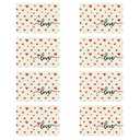 XCHI Red Little Love Hearts Valentine's Day Placemats Set of 8 Table Mats for Party Home Kitchen Dining Table Decorations 12x18 Inch