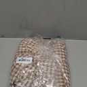 Women's Gingham Puff Sleeve Tie Front Babydoll Mini Dress (X-Large, Caramel White)