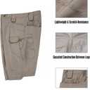 AUTIWITUA Men's Waterproof Tactical Shorts Outdoor Lightweight Quick Dry Breathable Hiking Fishing Cargo Shorts (Black, M)