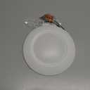 6 Inch LED Low Profile Disk Light with Dust to Dawn Sensor, 120VAC, 15W, 5CCT Color Changing, 1000LM, Non-Dimmable, ETL, Shower Rated Screw in Photocell Ceiling Light, White/1 Pack