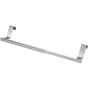 Combort Towel Rack Stainless Steel Retractable Bath Double and Single Bar Towel Shelf Holder for Bedroom Bathroom Kitchen Living Room(for Door Panels Within 0.75Inch) (34cm