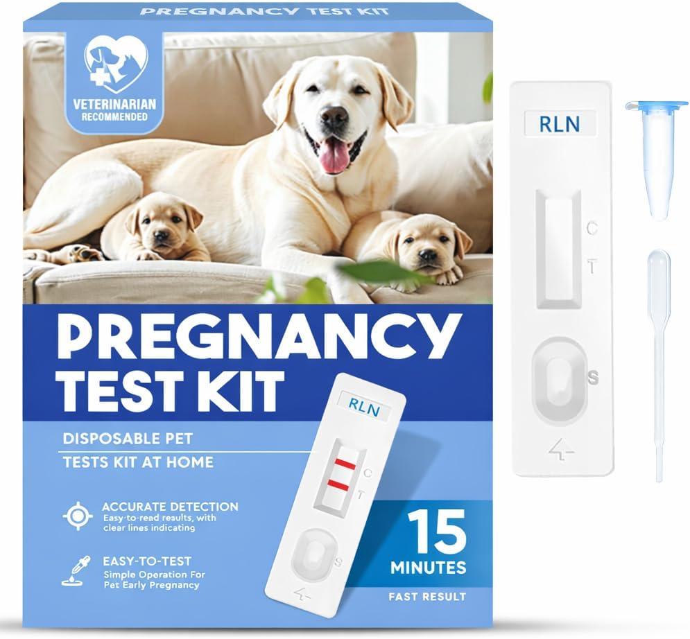 Dog Pregnancy Test Kit, Early Pregnancy Test for Dogs and Cats, Fast and Accurate Home Testing, Results Within 15 Minutes