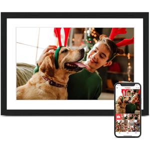 10.1 Inch Digital Picture Frame, Frameo Digital Photo Frame WiFi, Electric Slideshow 1280 * 800IPS Touch Screen, Auto-Rotate, Share Videos Pictures Slideshow, 32GB Memory, Gifts for Family