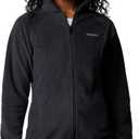 Columbia Womens Benton Springs Full Zip Fleece Jacket, Black, 1X