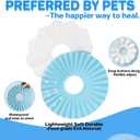 2 Pieces Soft Cat Cone Collar – Adjustable Lightweight Recovery E-Collar to Stop Licking, Scratching & Biting After Surgery, Comfortable Wound Healing Cone Alternative (Blue, S) (Blue)