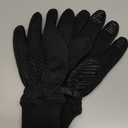 Winter Gloves for Women Men: Water Resistant Thermal Gloves for Running, Cold Weather Touchscreen Gloves for Snow (Medium, Black)