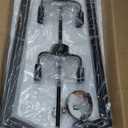 WJShome Black Chandelier, 8-Light Tiered Lantern Pendant Light, Modern Farmhouse Foyer Lighting Fixtures, Large Chandeliers for High Ceilings, for Foyer, Staircase, Entryway