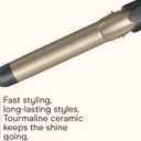 Infiniti PRO CONAIR Tourmaline Ceramic 1-Inch Curling Iron, Clamp Curling Iron, 1-Inch Barrel Produces Classic Curls, Hair Curler for Use on Short, Medium, and Long Hair, Dark Grey