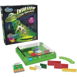 Think Fun Invasion of the Cow Snatchers STEM Toy and Logic Game for Boys and Girls Age 6 and Up - A Magnet Maze Logic Puzzle, Multi, (1021)