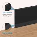 Flexible Baseboard Molding Trim, 4 Inch x 3.28 Feet Vinyl Wall Base with 10% Wider Self-Adhesive Tape, Peel and Stick Cove Base, Rubber Wall Base Baseboard Trim for Garage, Living Room,Bathroom, Black