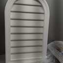 Ekena Millwork GVPRT18X3002SN Round Top Surface Mount PVC Gable Vent, 18"W x 30"H, Factory Primed White
