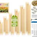 12 Set Needlepoint Stretcher Bar Set, 6 Sizes Wooden Canvas Stretcher Bars and Needlepoint Frame Kit with Tacks, Adjustable Stretcher Bars Set for Embroidery and Crafts