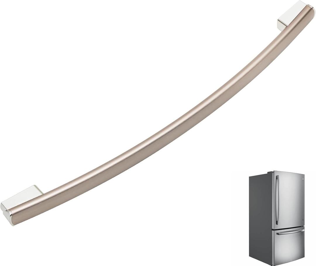 WR12X34310 Freezer Door Handle Compatible with ge Refrigerator Freezer Door Handle WR12X34310 Anti-Slip Grip Replaces AP6994366 PS16220203 EAP16220203, 28 Inches Long(NO Screws)