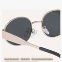 livho 2025 Trendy Oval Sunglasses - Stylish Polarized Shades for Everyday - Retro Metal Frames