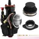 PWK Carburetor 21 24 26 28 30 32 34mm Racing Carb Kits with Air Filter Intake Manifold Boots Universal 2T 4T Engine Dirt Bike Motocross Motorcycle Scooter ATV Quad (30mm)