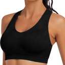 MIRITY Women Racerback Sports Bras - High Impact Workout Gym Activewear Bra (M)