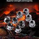 9/16"-18 Open End Lug Nuts - 32pcs OEM Wheel Lug Nuts Compatible with 75-97 F-250/F-350, 02-10 Ram 1500/2500/3500, 05-11 Dakota, 04-09 Durango Chrome Wheel Nuts