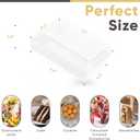Leafiew 50 Pack 7x5 Inches Charcuterie Boxes with Clear Lids - Individual To Go Paper Charcuterie Board with Lid, Disposable Food Containers for Desserts, Cookie, Food, Charcuterie Accessories,White