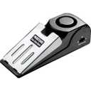 Door Stop Alarm with 120 dB Siren – Portable Travel Door Stopper Alarm Wedge for Hotel, Apartment & Dorm Security – Battery-Operated, Black, 1-Pack